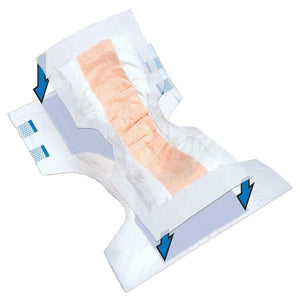Tranquility TopLiner Booster Contour Super Plus Pads in XL-6XL for heavy fecal incontinence or accidental bowel leakage product illutration