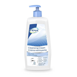 TENA ProSkin Cleansing Cream Rinse-Free Body Wash, Scented, 33.8 fl. oz. Pump Bottle