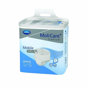 Molicare Mobile adult diapers in small Protective Disposable Underwear for fecal and urinary incontinence, packaging