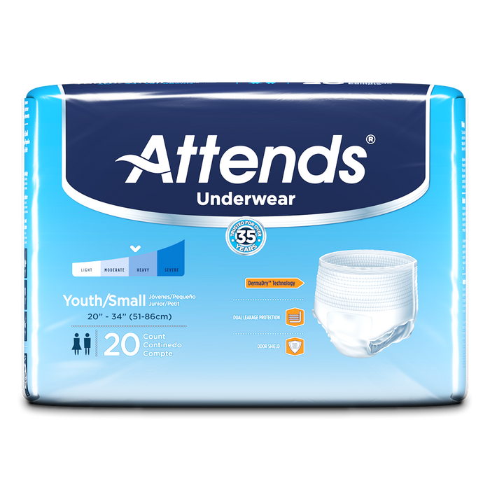 Attends Youth Small Disposable Underwear