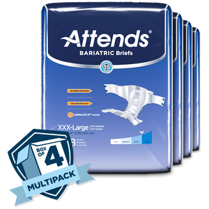 Attends Bariatric Briefs 2XL or 3XL - 4 bags per case, sold by the case